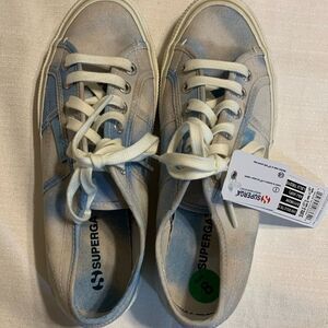 Superga Size 8 blue/white/gray tie dye sneakers